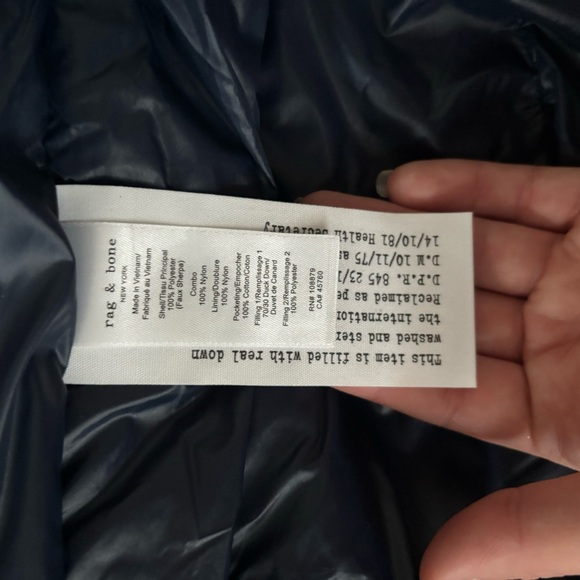 NWT RAG & BONE: JOELLE SHERPA PRINT PUFFER JACKET - Picture 4 of 7